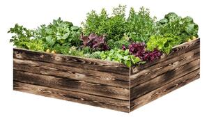 ATMOWOOD Fa magaságyás 120 x 120 x 40 cm - égetett felület