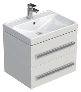 Fürdőszobaszekrény mosdóval SAT Cube Way 60x53x46 cm Hikori tölgy matt CUBE46602BIBRE