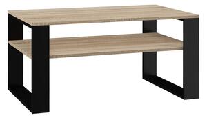 Aldabra MIX 1P dohányzóasztal, 50x90x58 cm, sonoma-fekete