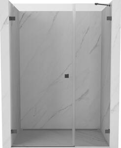Mexen Lunar-B balra nyíló zuhanyajtó 140 cm, átlátszó, gun metal - 832S-140-050-95-00-L