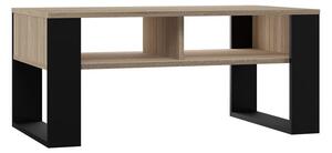 Aldabra MIX 2P dohányzóasztal, 50x90x58 cm, sonoma-fekete