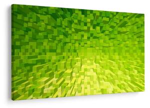 Sárgászöld kockák képe (90x60 cm)