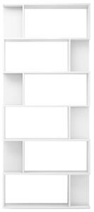 VidaXL magasfényű fehér könyvszekrény/térelválasztó 80 x 24 x 192 cm