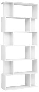 VidaXL magasfényű fehér könyvszekrény/térelválasztó 80 x 24 x 192 cm