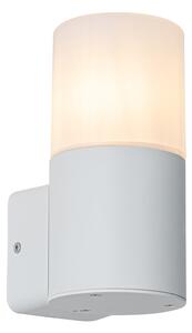 Modern kültéri fali lámpa fehér opálbúrával IP44 - Odense