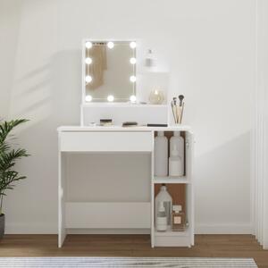 Fehér fésülködőasztal LED-del 86,5 x 35 x 136 cm