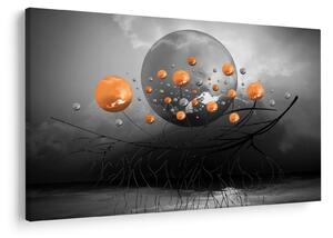 Narancssárga gömbök képe (90x60 cm)