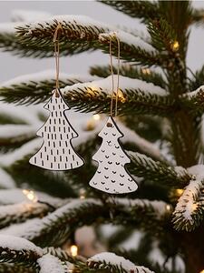 Sinsay - Karácsonyi díszek fenyőfa alakban 2 pack - többszínű