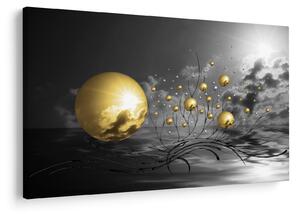 Okker gömbök képe (90x60 cm)