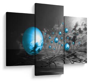 Sötétkék gömbök képe (90x60 cm)