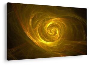 Absztrakt sárga spirál képe (90x60 cm)
