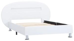 VidaXL fehér LED-es műbőr ágykeret 90 x 200 cm