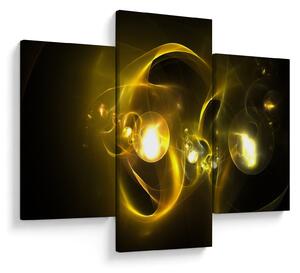 Absztrakt kép sárga gömbök (90x60 cm)