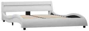 VidaXL fehér LED-es műbőr ágykeret 140 x 200 cm