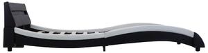VidaXL fekete és fehér LED-es műbőr ágykeret 160 x 200 cm