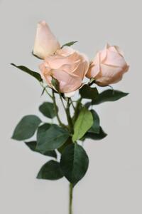 Barack színű mű háromvirágú rózsa 73cm
