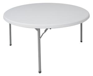 Összecsukható kerek asztal, Comfort - egy darabból, világosszürke, D152x74cm