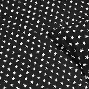 Goldea pamut ágyneműhuzat - cikkszám 541 - fehér csillagok fekete alapon 140 x 220 és 70 x 90 cm