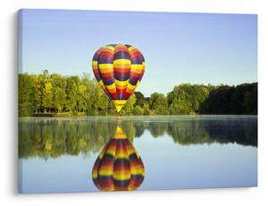 Hőlégballon a tónál képe (70x50 cm)
