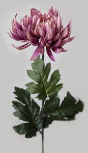Rózsaszín-lila krizantém szárral 80 cm