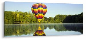 Hőlégballon a tónál képe (120x50 cm)