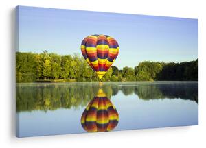 Hőlégballon a tónál képe (90x60 cm)