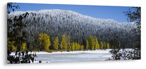 Kép - havas hegyek télen (120x50 cm)