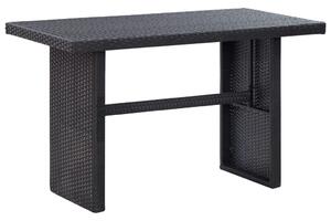 VidaXL fekete polyrattan kerti asztal 110 x 60 x 67 cm