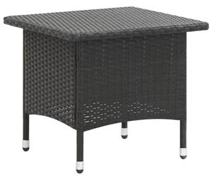VidaXL fekete polyrattan teázóasztal 50 x 50 x 47 cm