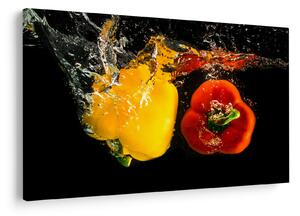 Kép - paprika a vízben (90x60 cm)