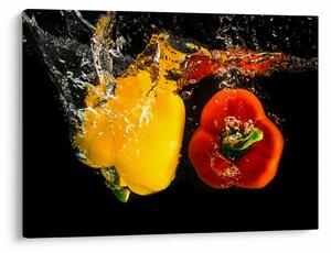Kép - paprika a vízben (70x50 cm)