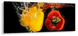 Kép - paprika a vízben (120x50 cm)