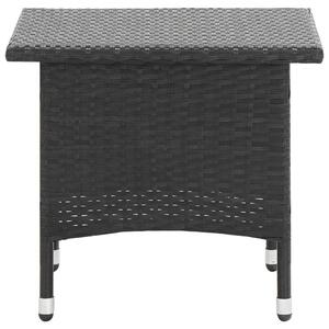 VidaXL fekete polyrattan teázóasztal 50 x 50 x 47 cm
