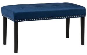 Kék bársony ülőpad 102 x 51 cm YORKTON