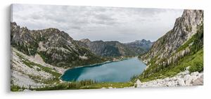 A hegyekben lévő tó képe (120x50 cm)