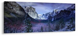 Téli hegyi tájkép (120x50 cm)