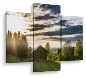 Erdei kunyhó képe (90x60 cm)