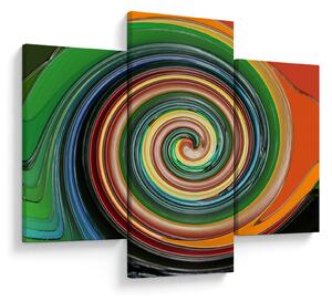 Absztrakt kép - színes spirál (90x60 cm)