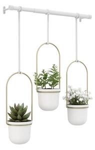 Umbra Triflora Függő Virágtartó Melamin Fehér-Arany