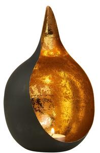 DELIGHT mécsestartó fekete arany 15cm