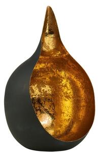 DELIGHT mécsestartó fekete arany 15cm
