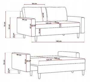 ETNA II MODEL 2 kisméretű kinyitható kanapé Barna