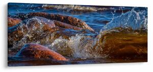 Részletes kép - víz a kövek között (120x50 cm)