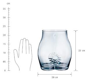 DAISY üveg váza 23 cm