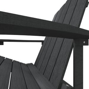 VidaXL antracitszürke HDPE kerti adirondack szék