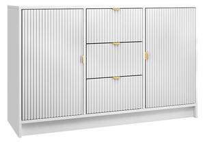 Komód Comfivo Papilio, Közepes sűrűségű farostlemez, Laminált forgácslap, 75x118x40cm, Fehér