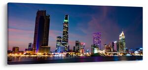 Éjszakai város képe (120x50 cm)