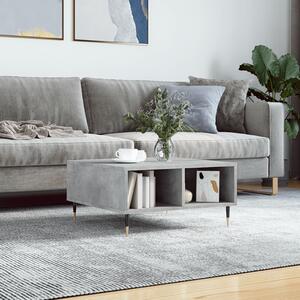 Betonszürke szerelt fa dohányzóasztal 60 x 60 x 30 cm