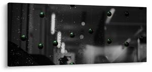 Absztrakt kép - zöld golyó (120x50 cm)
