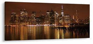 Éjszakai város képe (120x50 cm)